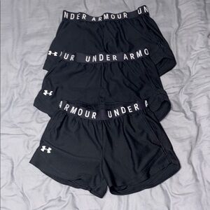 Under Armour Black Athletic Shorts with Elastic Waistband
